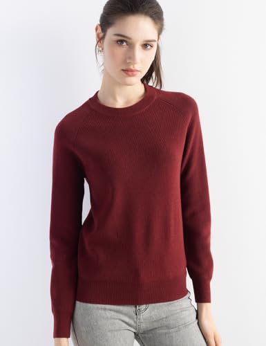 Women's Merino Wool Blend Sweater 2025 Fall Winter Casual Crew Neck Warm Soft Long Sleeve Knit Pullover Sweater3