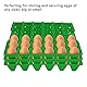 Eierablage,Eierschachtel 5 STÜCKE 28,7 x 28,3 cm Kunststoff Eierkartons 30 Zellen Eierkisten Halter Tablett für Lagerung Transport Home Farm Supplies(Grün)