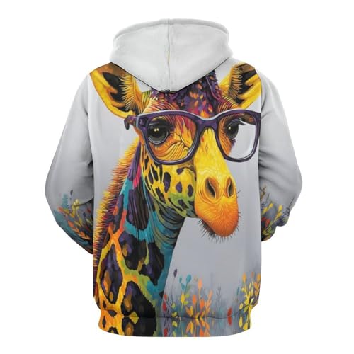 Sweat à capuche girafe pull chaud à manches longues pour le week-end - 4