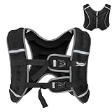 NOVONOVA Chaleco Lastrado Ajustable, Chaleco de Peso para Entrenamiento, Material Transpirable, 8kg con Bolsa de Almacenamiento, para Gimnasio, Running y Crossfit