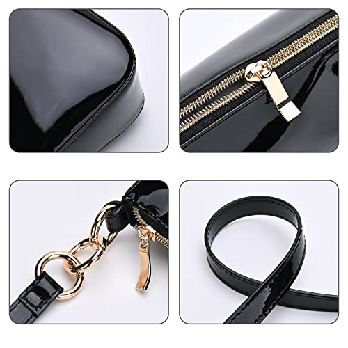 Glossy Faux Patent Leather Shoulder Bag for Women, Shiny Casual Clutch Purse, Mini Trendy Y2K Handbag4
