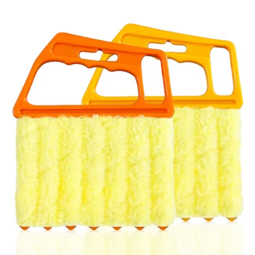 MeteoraPrime Lot de 2 Brosses de Nettoyage pour Stores Vénitiens - Brosse à 7 Lamelles pour Nettoyage Facile des Stores Claviers et Climatiseurs - Accessoire d’Entretien Maison et Voiture