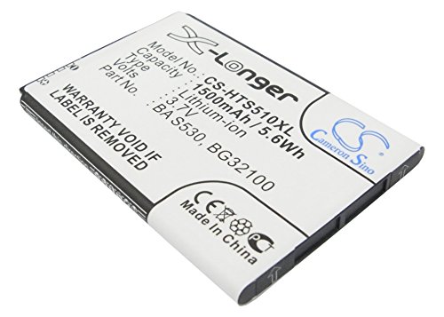 Batterie Compatible avec HTC Saga Li-ION 3.7V 1500mAh - BA S530, BG32100, 35H00152-00M, BA S590, BH11100, 35H00159-00M