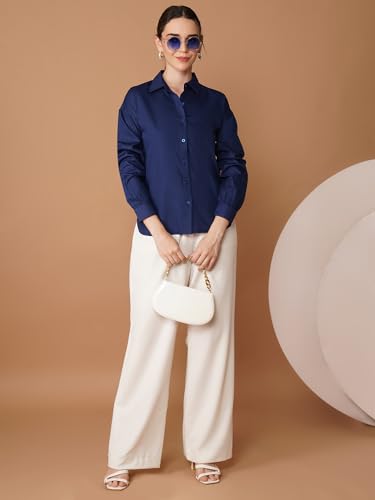 Image of OOMPH! Full Sleeve Stylish Western Drop Shoulder Shirts for Women Regular fit Shirts for Woman