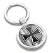 Biomar Labs® Schlüsselanhänger Metall Keyring Autoschlüssel mit Geschenkbox Geschenk Metall-Schlüsselanhänger Schlüsselbund Edelstahl Iron Cross Silber Eisernes Kreuz, KK 264