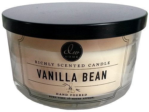 Decoware Richly Scented Vanilla Bean 3-Wick Candle 13.30 Oz. in Glass