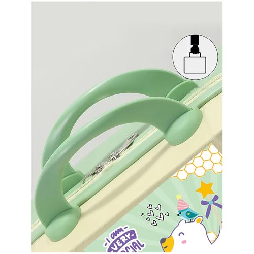 Image of Little Surprise Box Multifunction Mini Suitcase for Newborn Baby & Mother | Kelly Jo Bear Theme Hardcase Travel Suitcase for Kids Boys & Girls | Travel Bag for Boys & Girls | Green