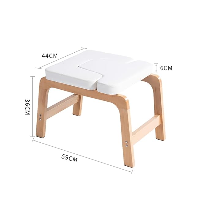 Beech Wood Headstand Yoga Chair Inverted Bench for Inversions and Relaxation,Correct Posture, Build Strength and Flexibility,Fat Burning and Balance Training