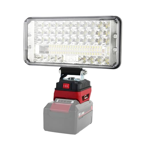 AUTOJARE Akku Lampe Kompatibel mit Einhell 18V Batterie 90W Kabellose Led Arbeitsleuchte 7500LM Tragbares Flutlichter 2 Helligkeitseinstellungen Baustellen Lampe mit 2 USB-Aufladung (kein Akku)