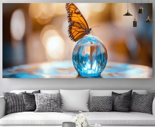 Broderie kit complet 5D peinture diamant papillon abstrait 60x180
