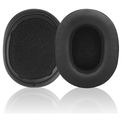 Replacement Ear Pads for Skullcandy Crusher Wireless/Evo/ANC Hesh 3/EVO/ANC, Headphones Ear Cushions, Headset Earpads, Ear Cups Cover-Black Cover