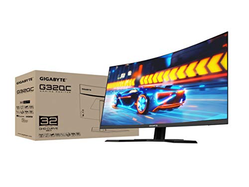 Image of GIGABYTE G32Qc 32 inch 165Hz 1440P Curved Gaming LED Monitor, 2560 X 1440 Va 1500R Display, 1Ms (Mprt) Response Time, 94% Dci-P3, Vesa Display Hdr400, Freesync Premium Pro, Blue