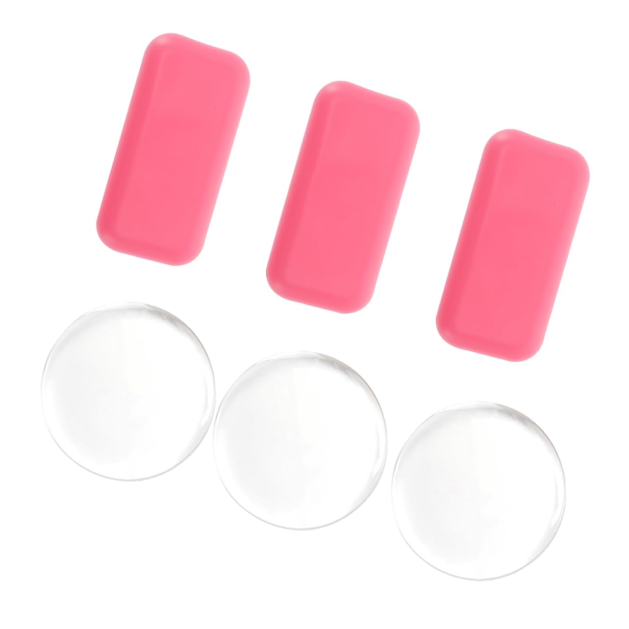 Ipetboom False Eyelash Pads for Lash Extensions 6pcs Silicone Eye Pads Lash Grafting Lash Tray Organizer
