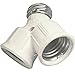 White Adaptor 2 Sockets