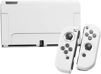 Amazon Co Jp Sheawa Switch Oled 有機elモデル用ケース 保護ケース カバー かわいい Tpu 耐衝撃 アクセサリー ホワイト ゲーム