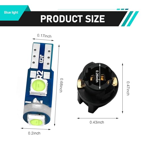 Kit 20 Bombillas LED 74 T5, Luz Azul para Tablero miniatura 2