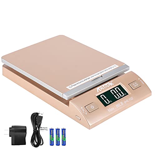 Acteck 86Lbx0.1Oz Digital Shipping And Postal Scale With Batteries, Usb Cable And Ac Plug (Gold) #TOP1