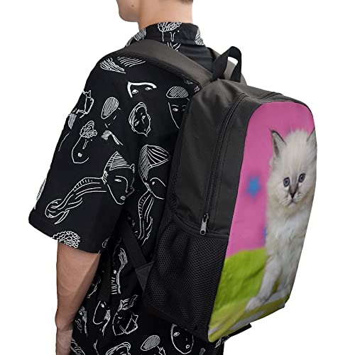 Cartable imprimé 3D chat résistant pour les étudiants de mode décontractée - 4