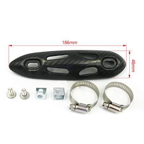 OTOM Motorcycle Exhaust Silencer, ABS Universal Carbon Fiber Exhaust Muffler Silencer Pipe Protector Heat Shield Decor Guard Motocross Dirt For KTM HONDA KAWASAKI - Thumbnail 4