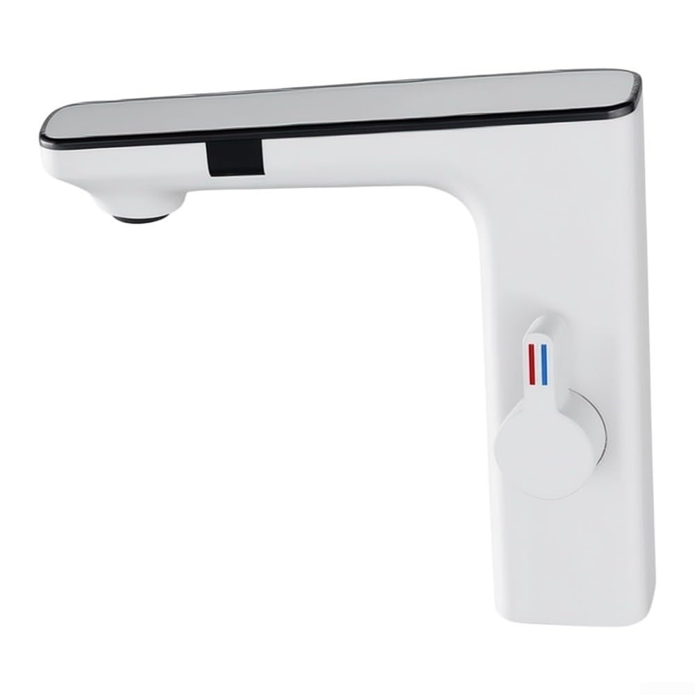 Miscelatore per lavabo senza contatto grigio per servizi igienici moderni