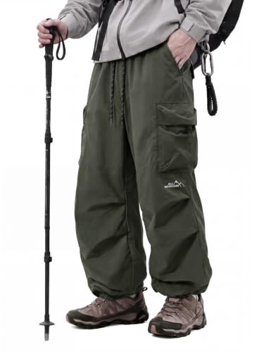 Areant - Areant Mens Baggy Hiking Pants Water Resistant Wide Leg Cargo Pants - Best Deal on Amazon