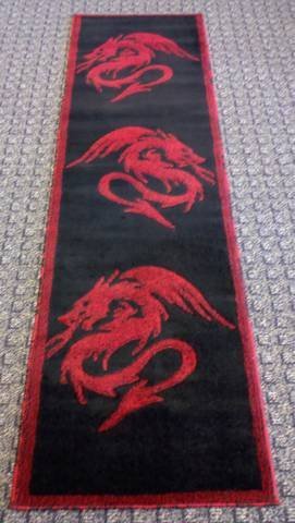 Asian Japanese Dragon Style Novelty Area Rug Carpet (2 Feet X 7 Feet 3 Inches Runner)