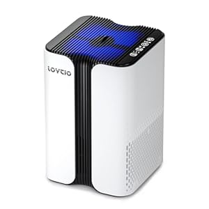 Air Purifiers for Home, HEPA Covers Up to 400 sq.ft Room, 24db Sleep Model, Night Lighting, 3 Timers, with Aromatherapy for Bedroom, Dorm Room, Apartment, Kitchen-KJ7