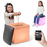 Special Supplies LED Cube LightβUp Chair/Table Set β Color Changing Glow Cube Furniture, Mood Lighting, RGB LED Seat/Table for Sensory Play, Home and School (12")