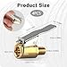 4PCS Locking Tire Air Chuck with Tire Valve Threads, Brass Tire Inflator Nozzle with Clip Adapter for Twist on Connection Convert to Lock On, Great for Regular Cars, Suvs, Trucks and Other Vehicles