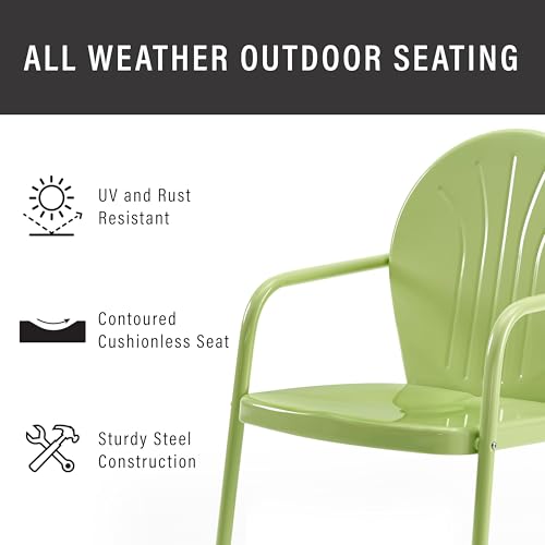 Crosley Furniture CO1001A-KL Griffith Outdoor Chair, Retro Metal Patio Chairs thumb #6