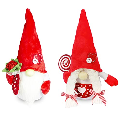 xiuginFU Paar Kerst Gnome Kerstman Handgemaakte Pluche Zweedse Doll Kawaii Vakantie Cadeau voor Kerstdecoratie voor… - Image 3