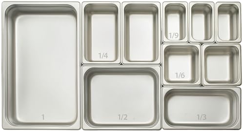 Image of Winco Anti-Jamming Steam Pan, Half-Size x 6-Inch, Standard Weight,Stainless Steel,Medium | Dishwasher safe, Stacking lugs, Heavy-duty, Reinforced corners, NSF listed, Great for Buffets, Catering and Food Preparation