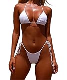 👙 BIKINI DE CINTURA ALTA - Los conjuntos de bikini están hecho de 82% de poliamida y 18% de elastano, este bonito conjunto de bikini es perfectamente cómodo. Este bikini te quedará perfecto. Con los tirantes, podrás ajustar la talla a tu propio cuerpo!