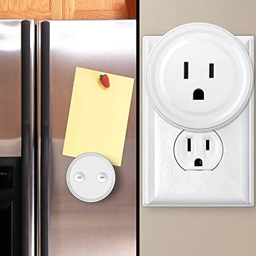 Loratap Mini Remote Control Outlet Plug Adapter With Remote, 656Ft Range Wireless Light Switch For Household Appliances, No Hub Required, 10A/1100W, White, 2 Years Warranty #TOP2