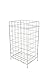Papierkorb aus Drahtgeflecht groß ca. 62 x 36 x 26cm weiß