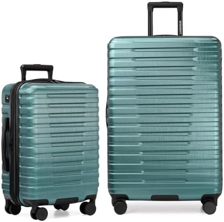 U.S. Traveler Boren Expandable Hardside Rugged Travel Luggage wit...