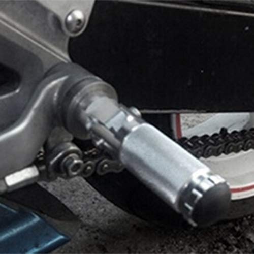 Pedaline Moto Passeggero | 2 Pezzi M8 In Alluminio CNC | Antiscivolo Nero 9,3x2,4 Cm | Universali Per Bullone 8mm | Accessorio Tuning