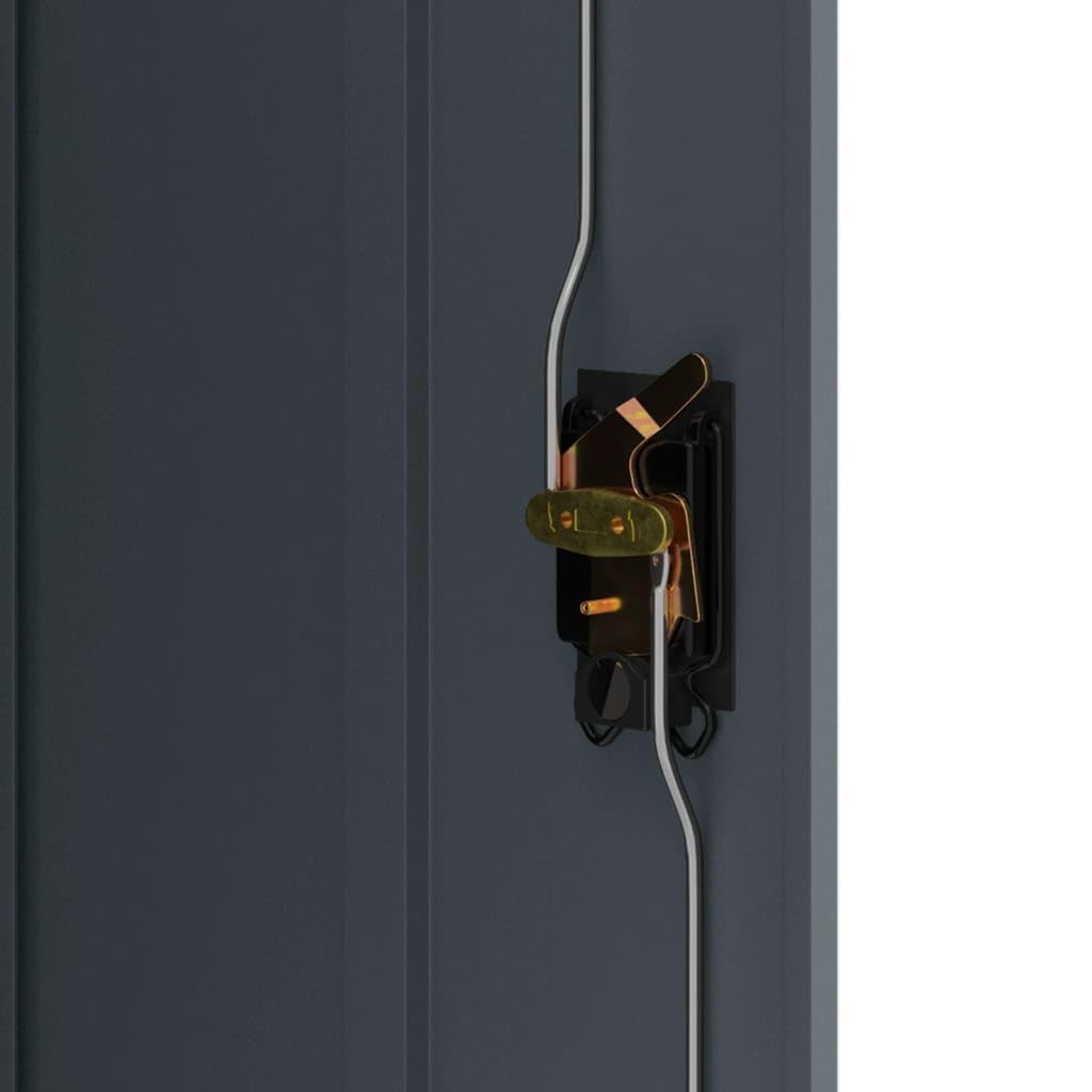 vidaXL Aktenschrank, Büroschrank mit Einlegeboden, Abschließbar Metallschrank Schrank mit Türen, Aufbewahrungsschrank Büromöbel, Anthrazit Stahl