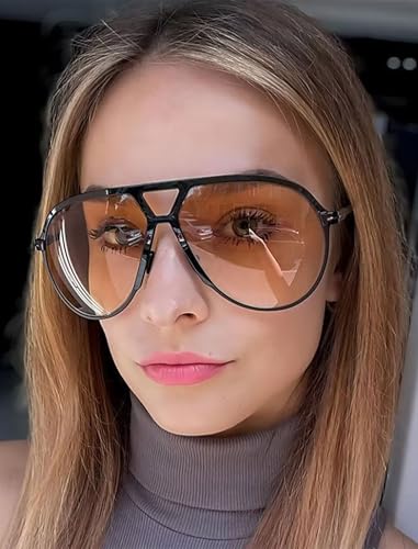 Oversized Retro Aviator Sunglasses for Women Men Classic 70s Vintage Style Trendy Large Frame Sun Glasses2