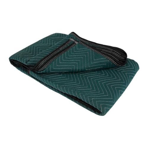 Image of Moving Blankets Heavy Duty Professional Packing Blanket for Moving Environmental Moving Supplies Pack of (1, (80 * 144)-Green)
