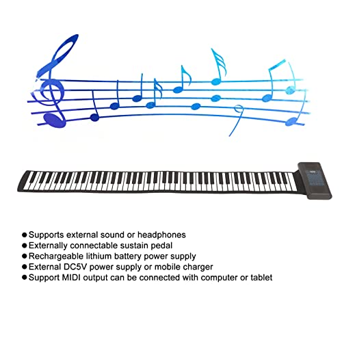 Zunate Piano à Clavier Pliable, Piano Numérique Débutant 88 Touches, Clavier Léger Pleine Taille, Double Haut-parleurs… - Les Beatles, Paul McCartney, John Lennon, RIngo Starr, George Harrison Zunate Piano à Clavier Pliable, Piano Numérique Débutant 88 Touches, Clavier Léger Pleine Taille, Double Haut-parleurs… – Image 5