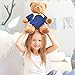 Skylety 6 Pcs Bear Clothes Basic Tee Shirt Classic Stuffed T Shirt Plush Crew Neck for Stuffed Bears Doll with 14 - 18 Inch, Bear Not Included(Blue)