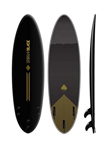 StormBlade 6ft4 Round Tail Surfboard // Foam Wax Free Soft Top Shortboard