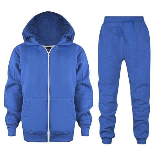 Survêtement fille bleu ciel avec pull à capuche zippé 9-10 ans