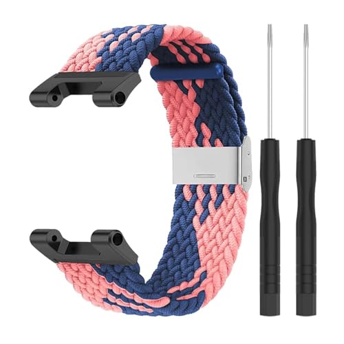 [SRMVRNKNNK] Fit For Xiaomi�ɓK������L�k���̂���҂ݍ��݃X�g���b�v�AFit For Amazfit T-Rex Pro Trex�x���g�ɓK��(Blue Pink,For T-Rex)