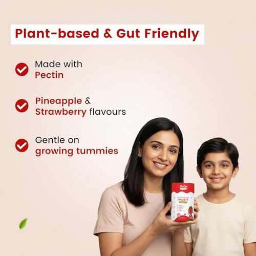 Image of BabyOrgano Nutriverse Immunity Gummies for Kids (2-15 Years) | 4+ Ayurveda-Inspired Herbs | Boosts Stamina, Energy & Vitality | Gelatin-Free, Gluten-Free, Soy-Free | Strawberry Flavor | 30 Gummies