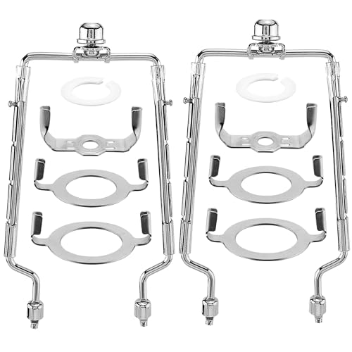 Arpa de lámpara ajustable de 7 a 10 pulgadas con adaptador de base E26 E27, juego de 2 2