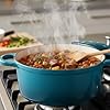 Hamilton Beach 3-Quart Enameled Cast Iron Dutch Oven, Navy with Cream Interior | Even Heat Distribution & Easy-Grip Handles | Ideal for Braising, Roasting,Stewing & Bread Baking #1