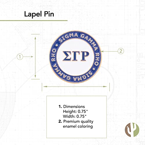 Image of Desert Cactus Sigma Gamma Rho Sorority Lapel Pin SGRho Made of Metal for Formal Wear, Bag and Hat Jewelry, and Tie Tack (Lapel Pin)