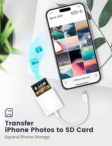 Image of Trail Camera USB C SD Card Reader, ChiaoPio 2 in 1 USB-C to Memory Card Adapter with SD MicroSD Dual-Slot Compatible with iPhone 15 iPad Mac MacBook Pro /Air /Mini Samsung Android Laptop